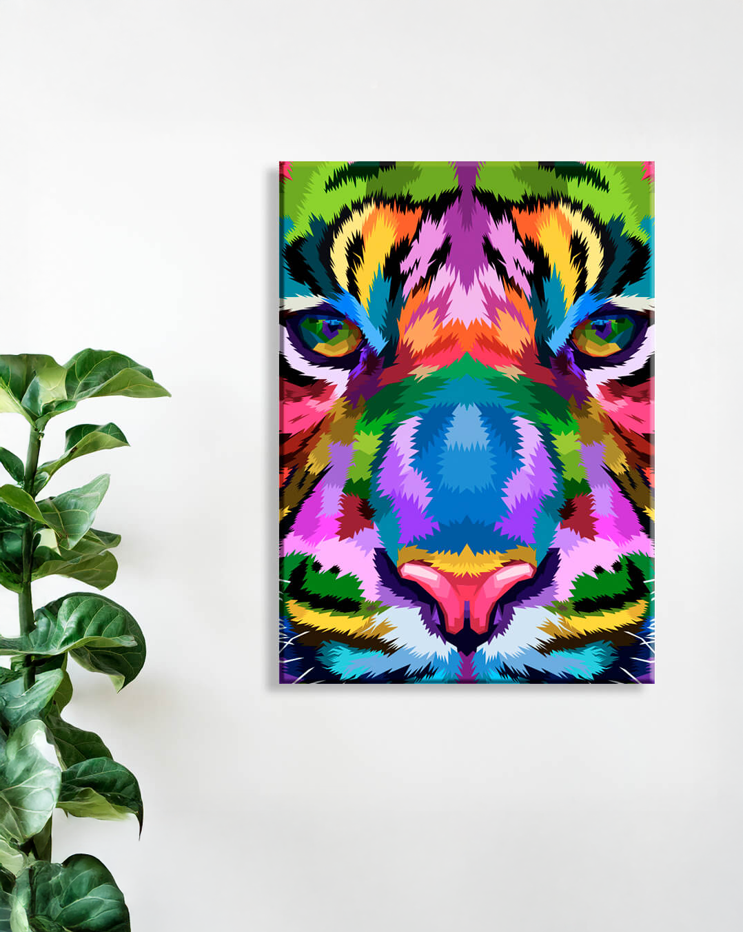 Cuadro retrato tigre en vectores
