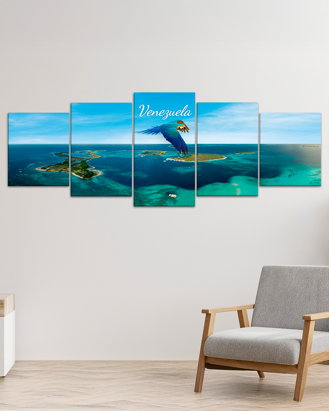 Cuadro de los Roques y Guacamaya