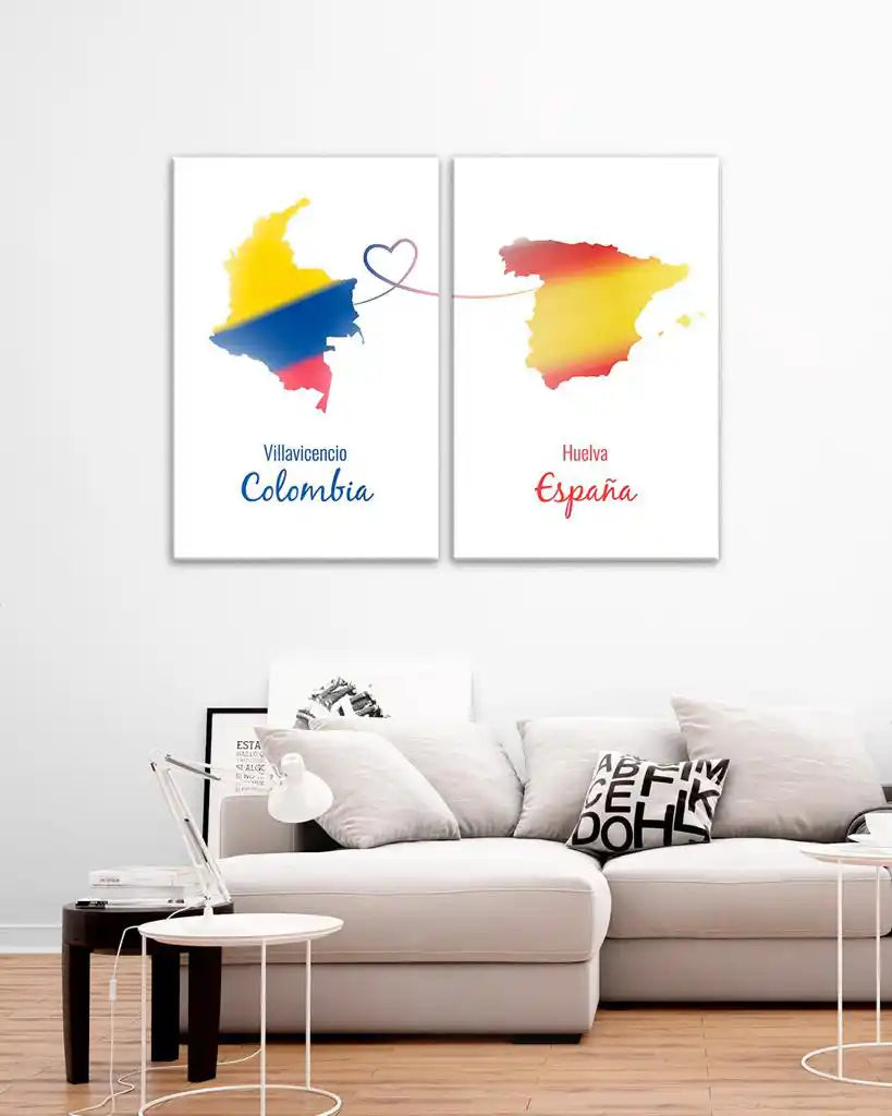 mapa colombia banderas