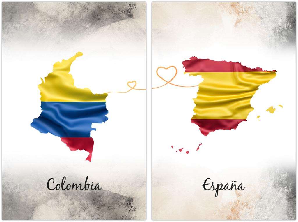 mapa de paises banderas