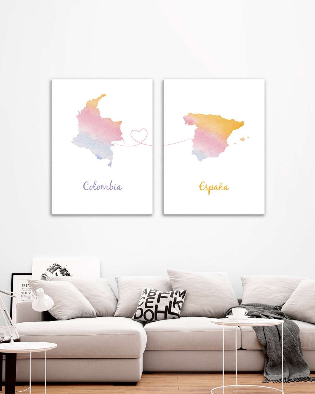mapamundi colombia y españa