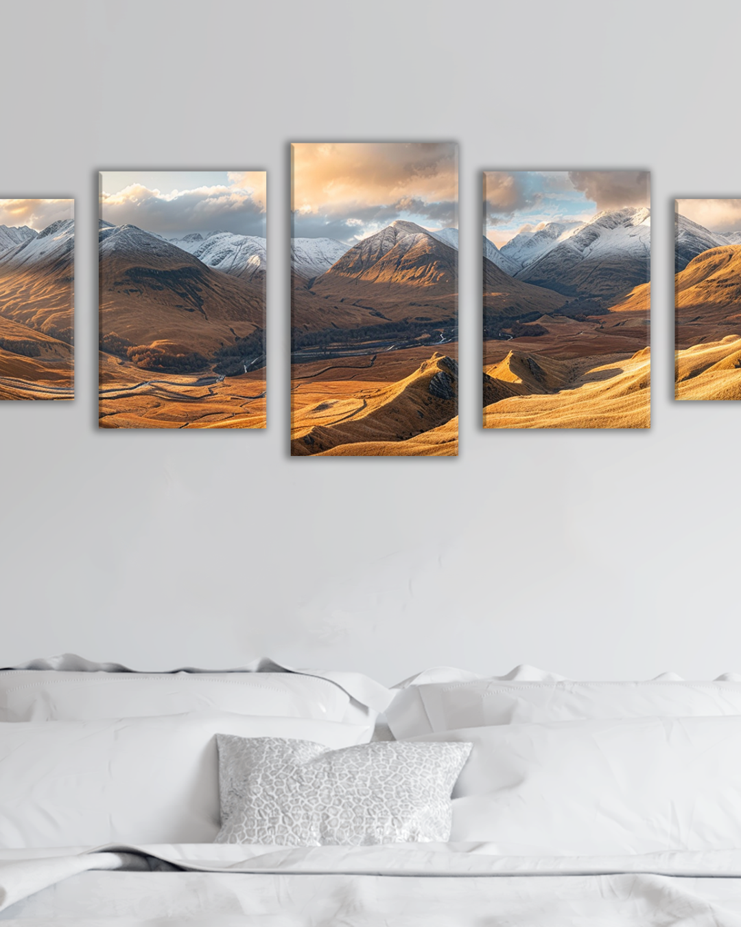 Cuadro Montañas Nevadas al Amanecer, Paisaje natural decorativo