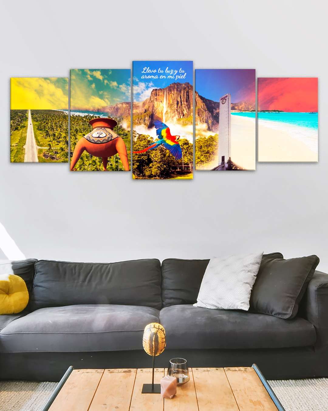Set de 5 cuadros con Paisajes de Venezuela
