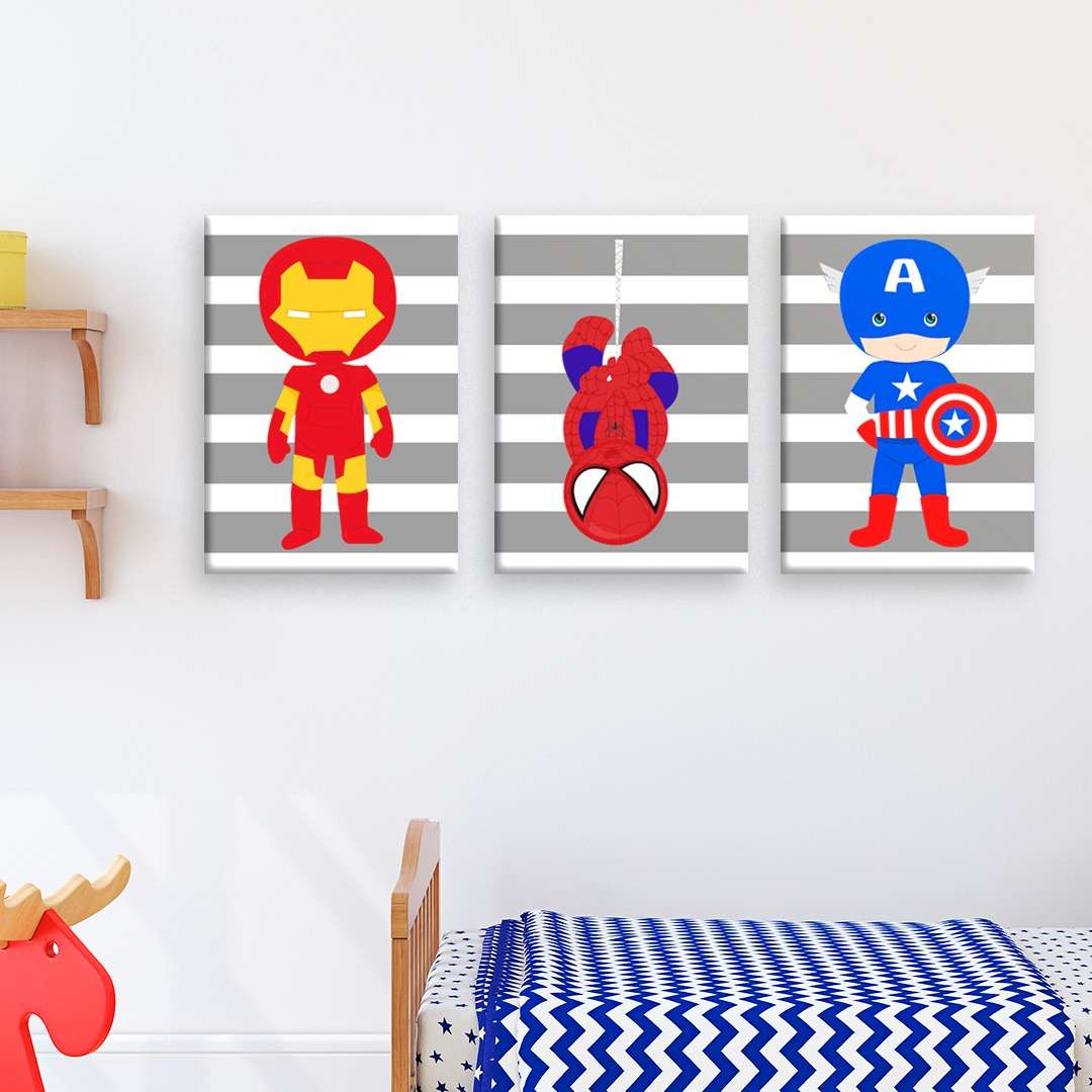 super heroes niños