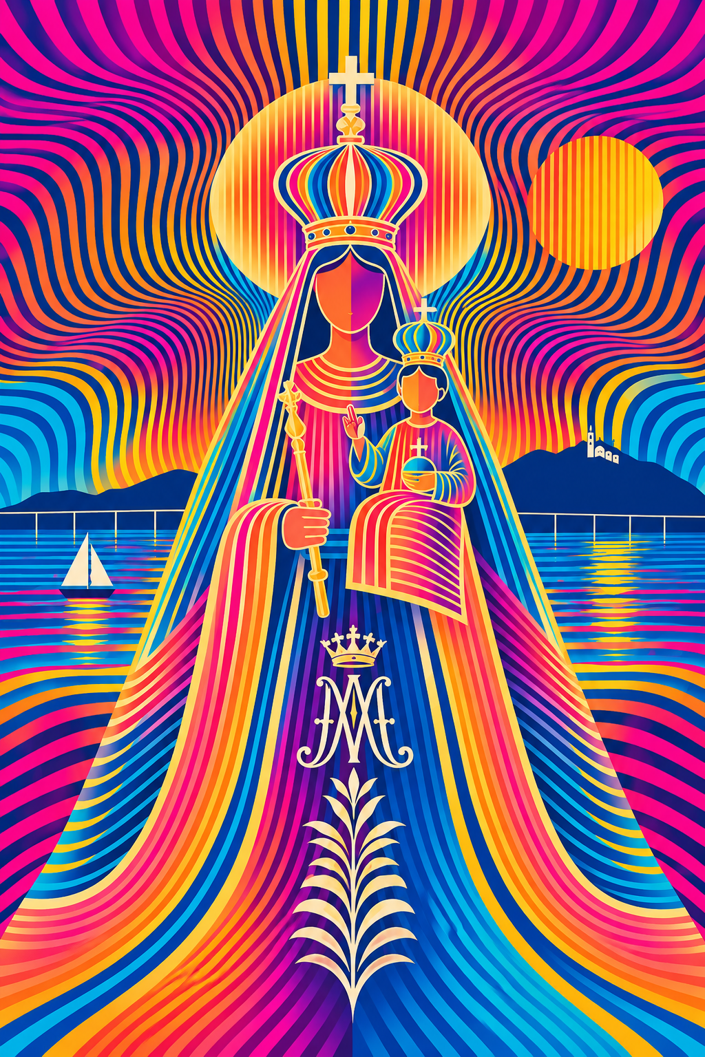 Cuadro Virgen del Valle en Arte Cinético – Venezuela