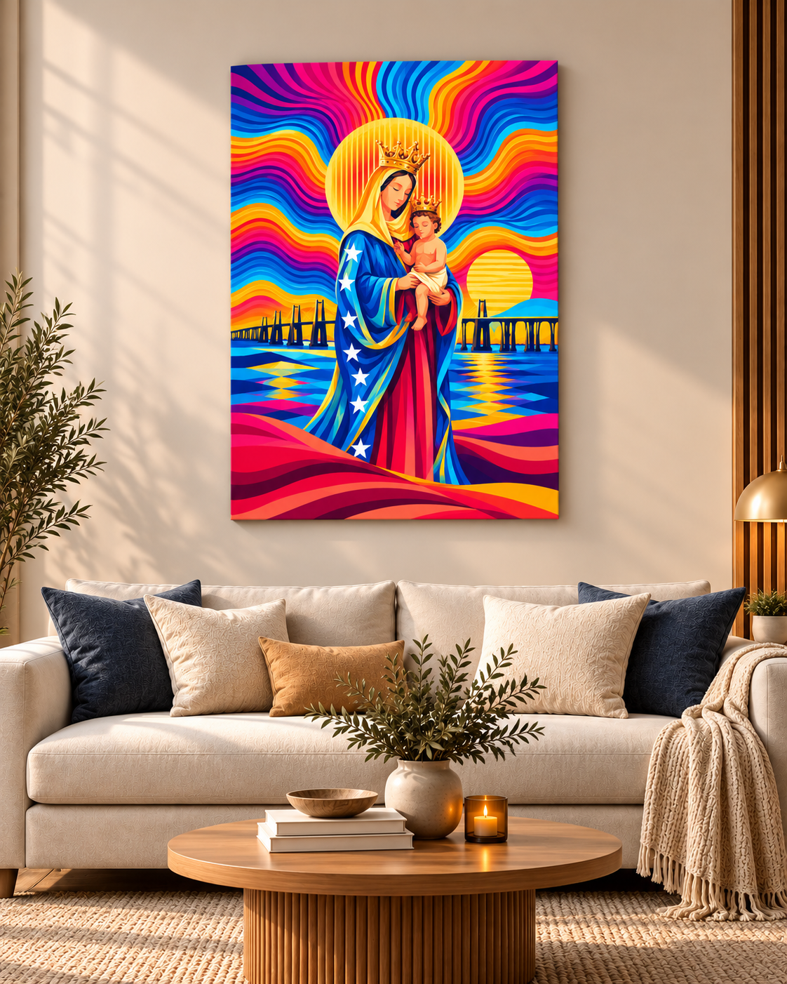 Cuadro Virgen de Coromoto Moderna – Arte Religioso Venezolano a Todo Color