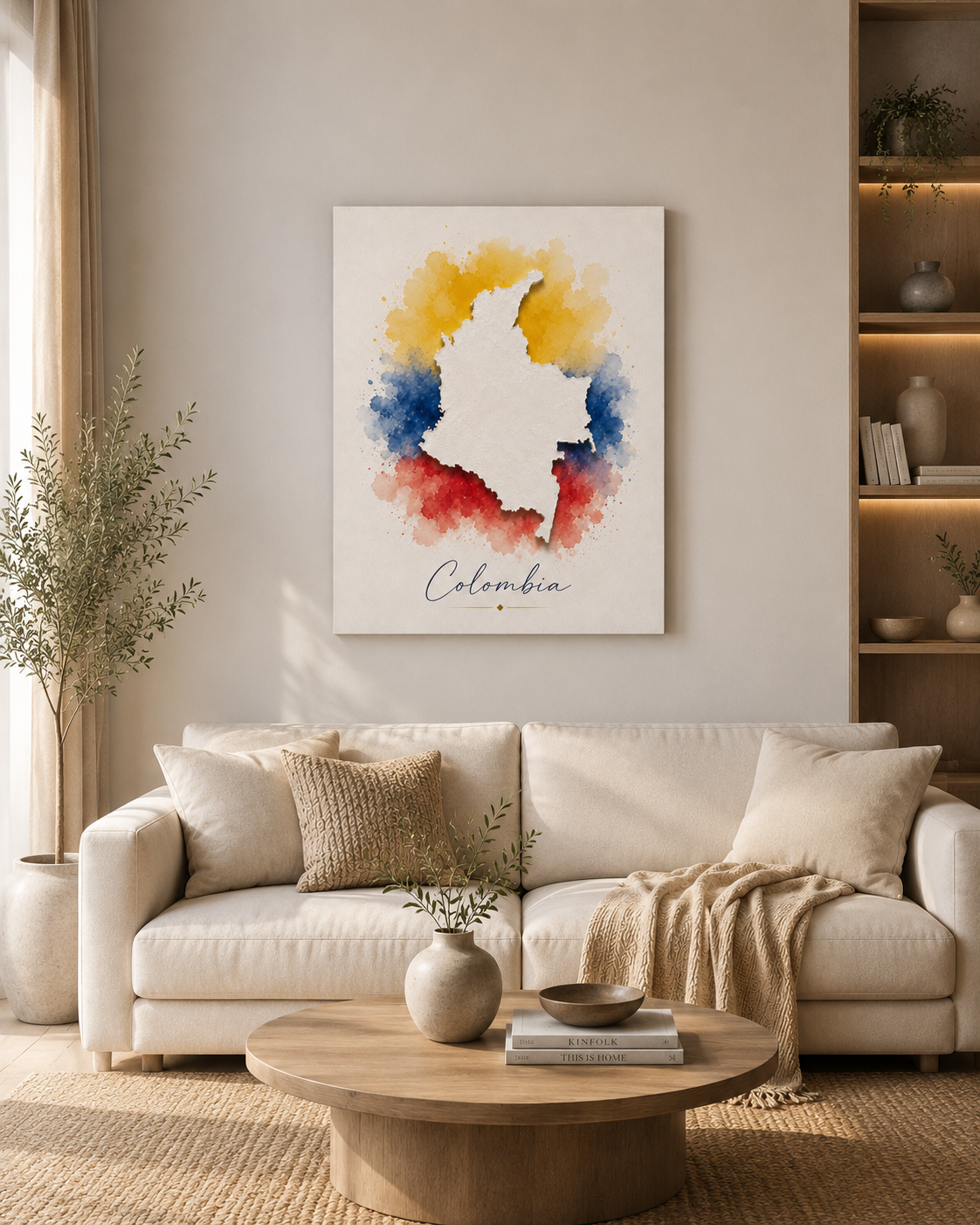 Cuadro Colombia Acuarela – Arte con los Colores de tu Tierra