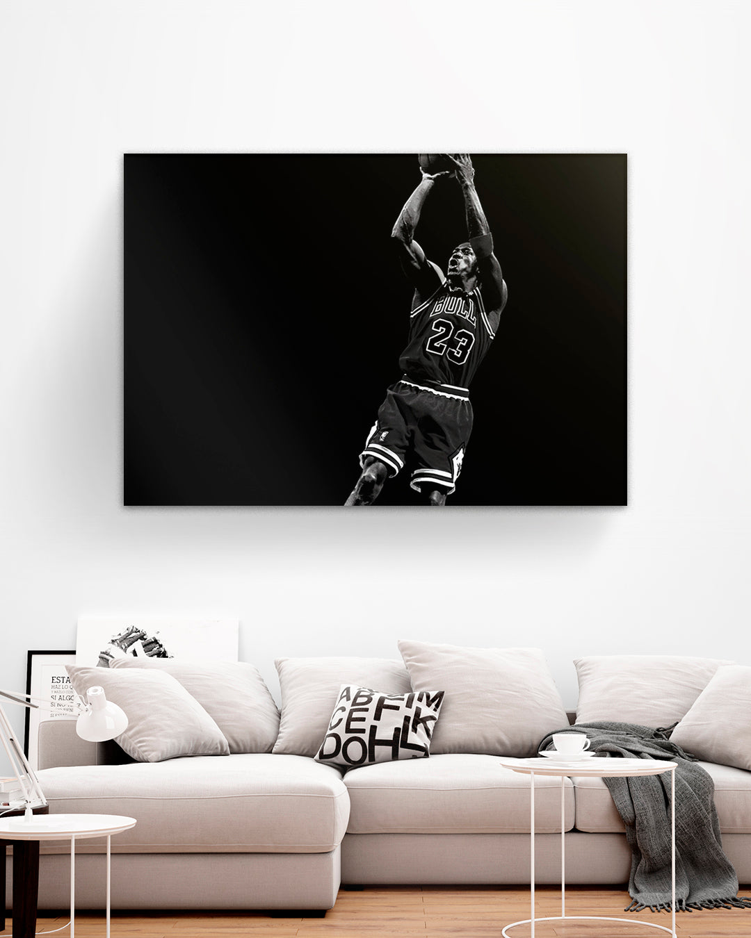 Cuadro de Michael Jordan en Blanco y Negro