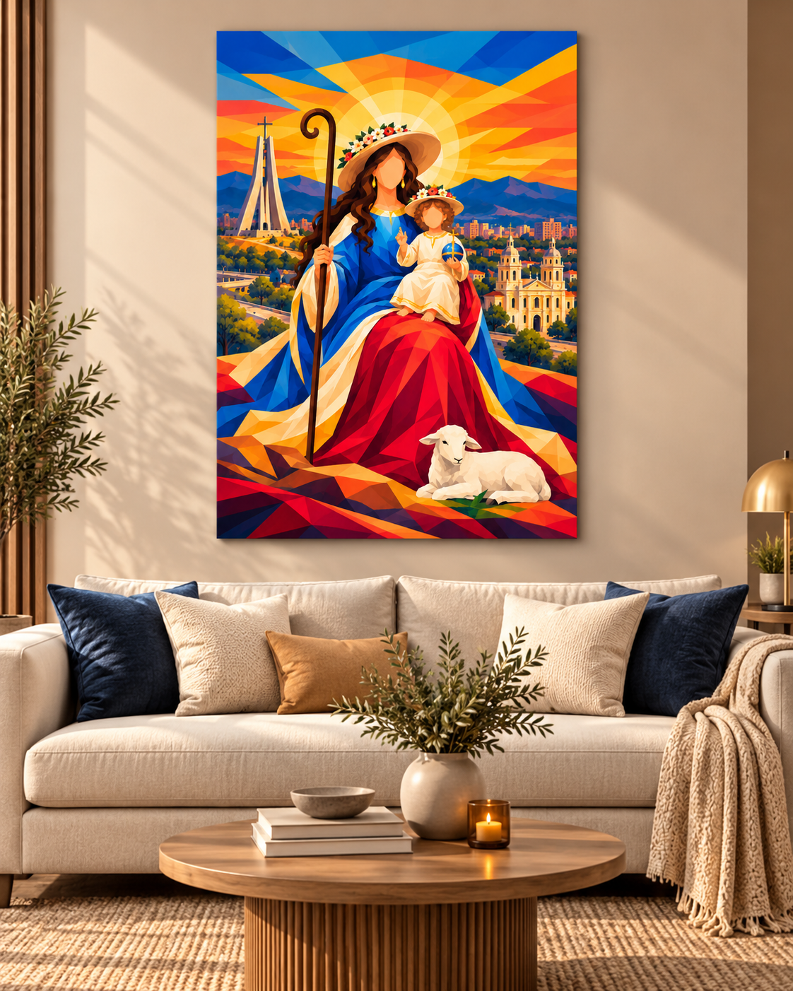 Cuadro Divina Pastora de Barquisimeto – Arte Religioso Venezolano Moderno