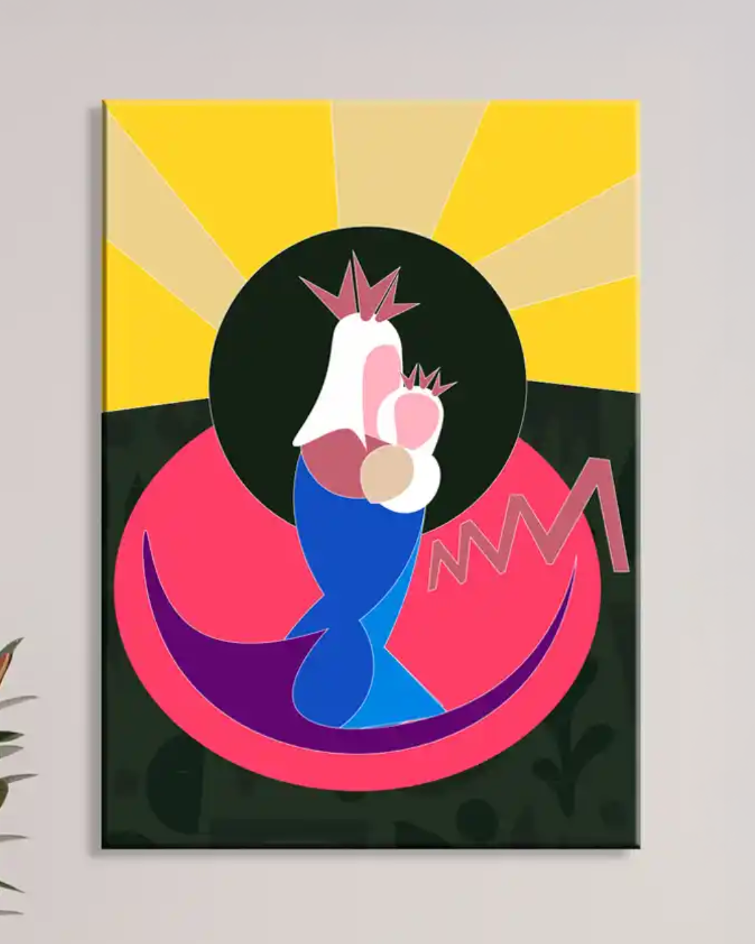 Cuadro Retrato Virgen de la Chinita Ilustrada