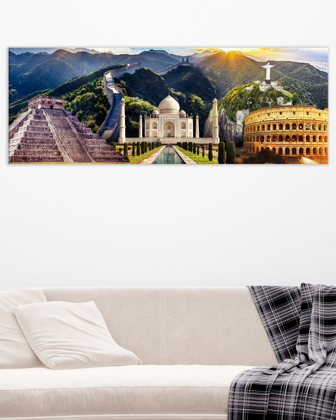 Cuadro decorativo panorámico Maravillas del mundo moderno