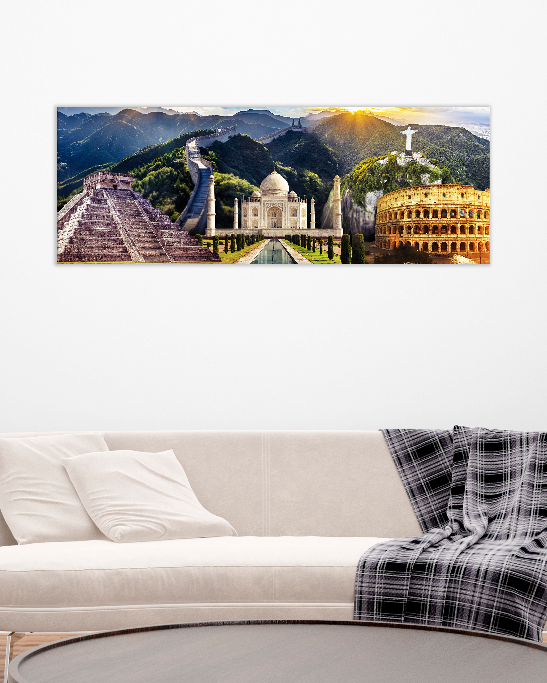 Cuadro decorativo panorámico Maravillas del mundo moderno