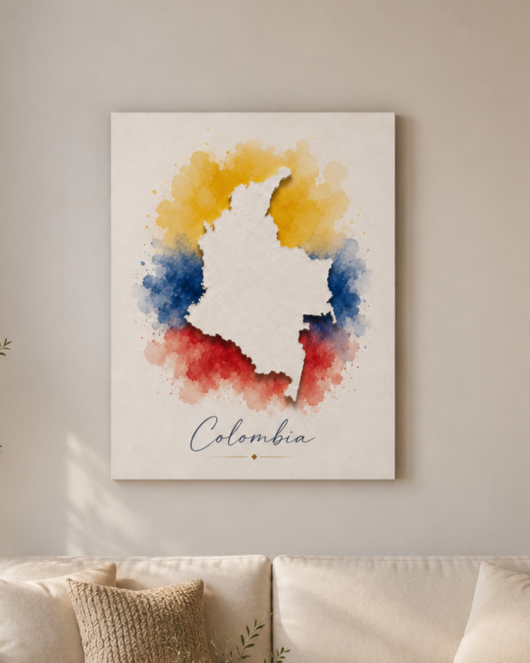 Cuadro Colombia Acuarela – Arte con los Colores de tu Tierra